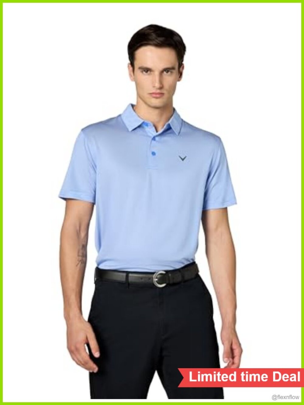 Mens Golf Polo Shirt Moisture Wicking Stretch Short Sleeve Jersey